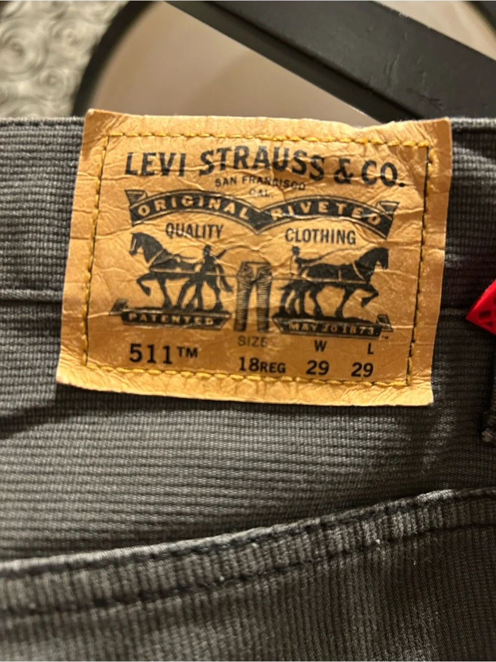Levi's Men's Charcoal Slim Straight Jeans